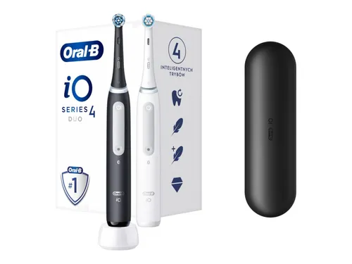 Oral-B Elektrikli Diş Fırçası Seti IO Serisi 4 Siyah + Beyaz