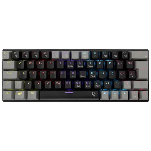 Klawiatura gamingowa White Shark Wakizashi Blue przewodowa mechaniczna podświetlana czarno-szara
