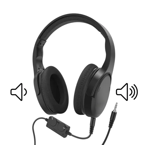 Słuchawki przewodowe Hama 00221846 TV Headphones Cable Nauszne Kabel 6m Regulacja Głośności Czarny