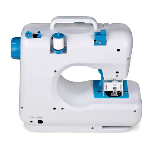 Maszyna do szycia ŁUCZNIK Mini Blue + osłonka na palce i akcesoria