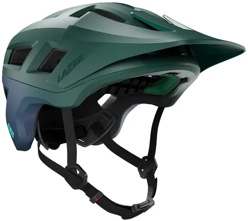 Kask rowerowy LAZER Coyote KinetiCore Zielono-niebieski mat MTB z możliwością zamontowania lampki (rozmiar S)