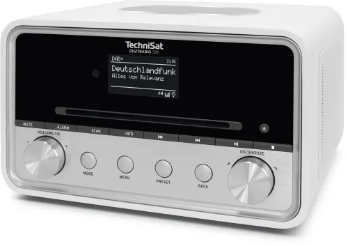 Radioodbiornik TechniSat DigitRadio 586 Radio FM DAB+ Internetowe Bluetooth Biało-srebrny