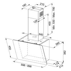 Okap Franke Smart Vertical 2.0 FPJ 915 V BK/DG Czarny