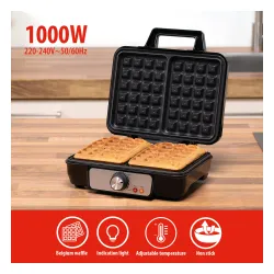 Gofrownica Alpina BL-22325 1000W Regulacja temperatury