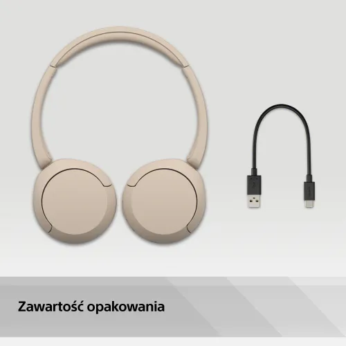 Беспроводные наушники Sony WH-CH520 Over-Ear Bluetooth 5.2 кремовый