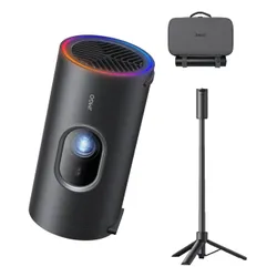 Projektor JMGO PicoPlay+ Full HD (1920 x 1080), 450 ANSI lumen, Wi-fi, Bluetooth + Statyw z powerbankiem + Etui