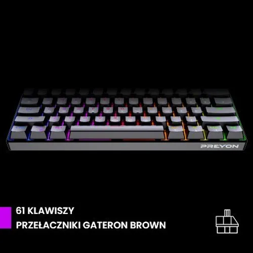 Klawiatura PREYON Brown All Claw Gateron Brown Hot Swap (PBAC61B)