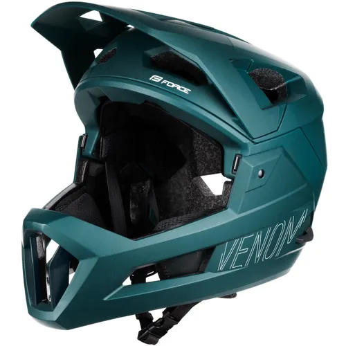 Kask rowerowy dla dorosłych full face Force Venom z odpinaną szczęką