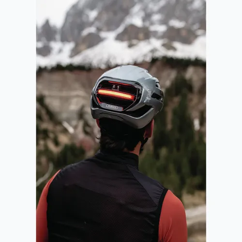 Kask rowerowy ABUS Taipan LED graphite silver