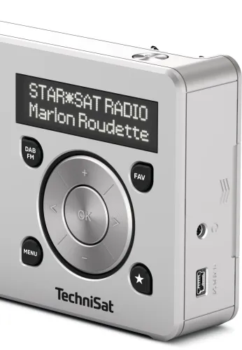 Radioodbiornik TechniSat DigitRadio 1 Radio FM DAB+ Srebrny