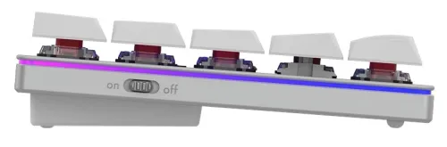 Klawiatura mechaniczna Aqirys AQI-GA-KB-9 Gateron Red Biały