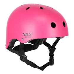 Kask NILS EXTREME MR290 Różowy (rozmiar S) + Zestaw ochraniaczy
