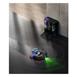 Robot sprzątający Dyson Spot+Scrub Ai Funkcja mopowania Stacja oczyszczająca Tworzenie mapy pomieszczenia 76dB Funkcje AI Czarny