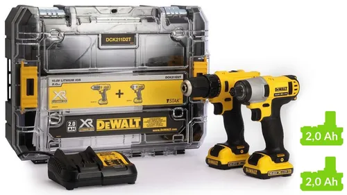10.8 V set de scule DeWalt DCK211D2T