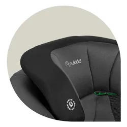 Fotelik samochodowy NUKIDO Louis Soft i-Size 100-150 cm (15-36 kg) Czarno-szary