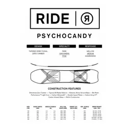 Deska snowboardowa Ride Psychocandy - Długość (cm) - 154