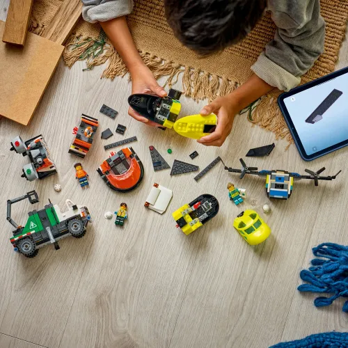 LEGO 60505 City Zestaw z samolotem, ciężarówką serwisową i poduszkowcem