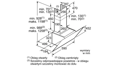 Okap Bosch DWK67CM60 Czarny