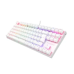 Klawiatura mechaniczna Genesis Thor 303 TKL RGB Outemu Peach Silent Biały