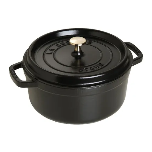 STAUB La Cocotte 3,8 l czarny - garnek żeliwny z pokrywką