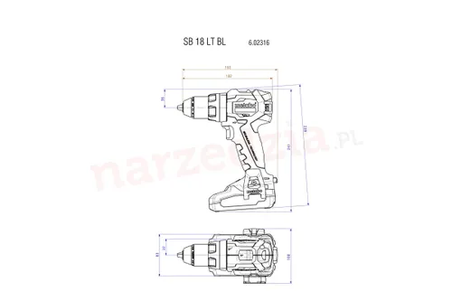 Дрель-шуруповерт аккумуляторная ударная Metabo SB 18 LT BL