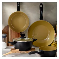 Garnek aluminiowy nieprzywierający z pokrywką FLORINA AMVEGAN 2,1 l