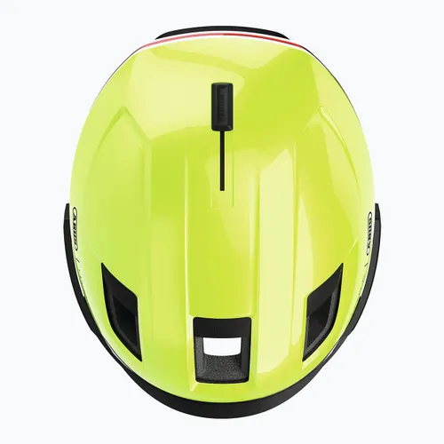 Kask rowerowy z kierunkowskazami ABUS Hyp-e Ace signal yellow