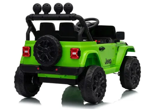 Auto Na Akumulator Jeep Rubicon 2X200W 24V Eva Skóra LED Pilot Radio MP3