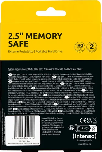Dysk INTENSO Memory Safe 2TB Niebieski