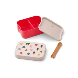 Zestaw lunchbox + butelka Liewood Chelsey Lunchbox Set - characters / sandy