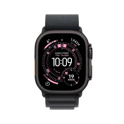 Apple Watch Ultra 3 GPS + Cellular koperta z tytanu Czarna 49mm Opaska Alpine Czarna Rozmiar L