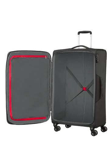 American Tourister Crosstrack Genişletilebilir Büyük Bavul-Gri / Kırmızı