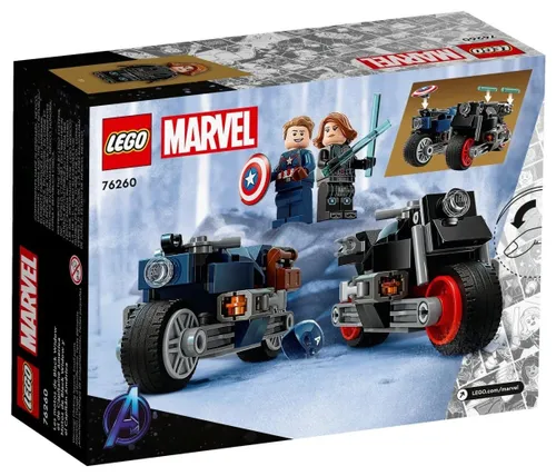 LEGO Super Heroes 76260 Motocykle Czarnej Wdowy i Kapitana Ameryki