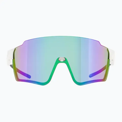 Okulary przeciwsłoneczne Red Bull SPECT Stun shiny white/smoke with purple-green mirror