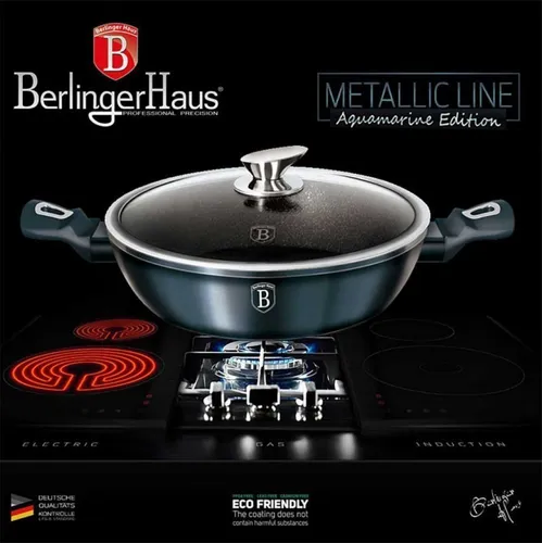 Garnek granitowy 28 cm Berlinger haus bh-1877 aquamarine line 1szt