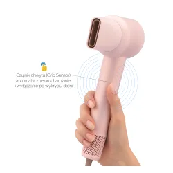 Suszarka do włosów Zehnder Flavia Jonizacja Dyfuzor Zimny nawiew 1600W 3 prędkości 3 temperatury Różowy