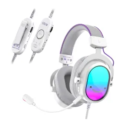 Słuchawki przewodowe z mikrofonem Fifine AmpliGame H16 Nauszne Biały