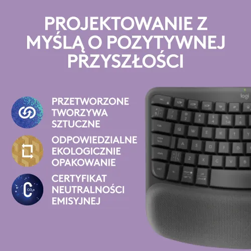 Klawiatura membranowa Logitech Wave Keys - grafitowy