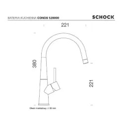 Bateria Schock Conos 528000 Srebrny Stal szlachetna