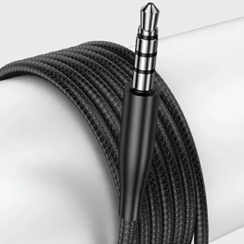 Słuchawki przewodowe USAMS EP-42 jack 3,5 mm Dokanałowe Mikrofon Czarny