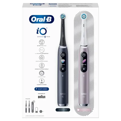 Oral-B Elektrikli Diş Fırçası Seti IO Serisi 9 Siyah + Pembe