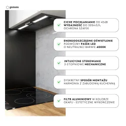 Okap Globalo Design Hadario 60.2 Czarny matowy