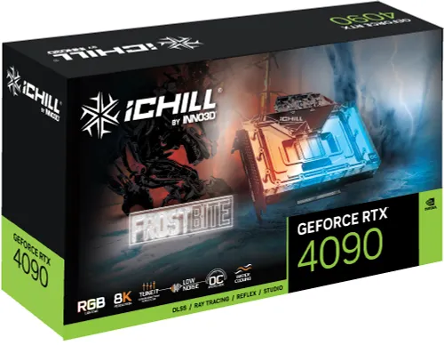 Karta graficzna Inno3D GeForce RTX 4090 ICHILL Frostbit DLSSe 24GB GDDR6X 384bit DLSS