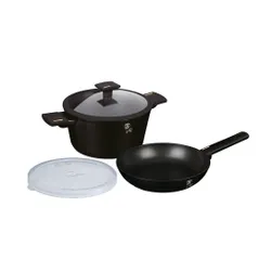Zestaw garnek z patelnią 24cm z powłoką tytanową 4-ele BERLINGER HAUS Monaco BH-7098