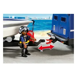 Playmobil 5187 полицейский внедорожник с моторной лодкой