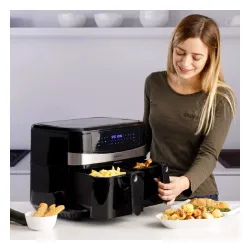 Air Fryer Frytkownica beztłuszczowa TAURUS AF2600D z podwójnym koszem Czarny