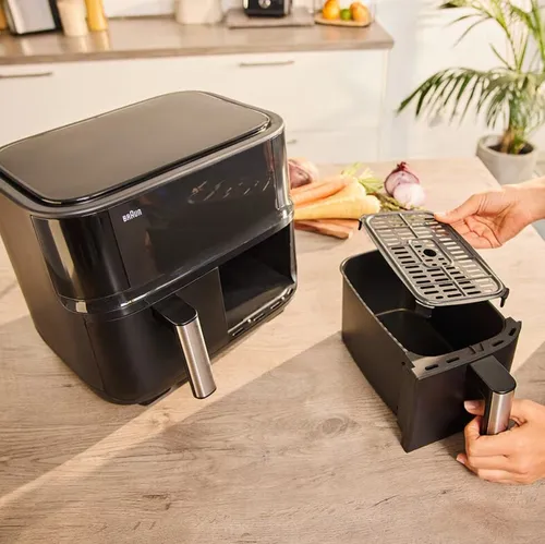Air Fryer Frytkownica beztłuszczowa BRAUN TD3030.IBK 8l z podwójnym koszem 8 automatycznych programów