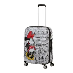 Walizka średnia American Tourister Wavebreaker Disney - Minnie comics white