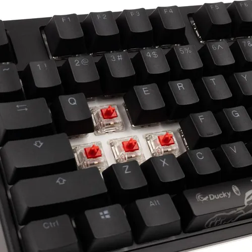 Klawiatura mechaniczna Ducky One 2 Backlit PBT RGB - Cherry MX Red - czarny