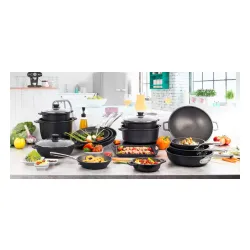 DE BUYER Choc Extreme Głęboka 24 cm czarna - patelnia nieprzywierająca